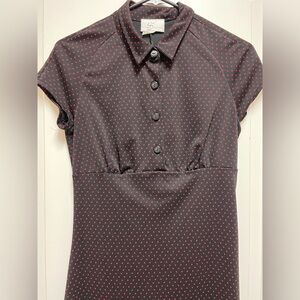 Byer California Sz XS Black Mini Dress with Red Dots